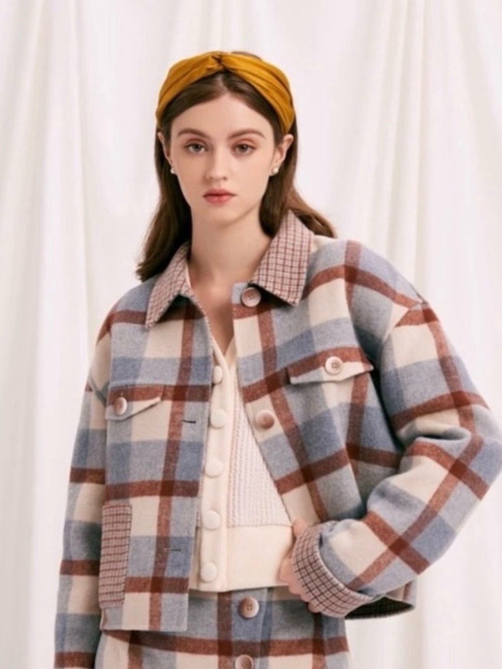 🌺 Petite Studio NYC Stockholm Wool Jacket – Reversible Plaid Cropped Jacket